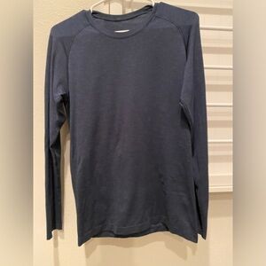 Lululemon Live in Practice Blue Long Sleeve Athletic Stretch Mens XS